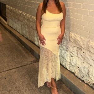 Amazon  Butter Yellow Lace Two piece set